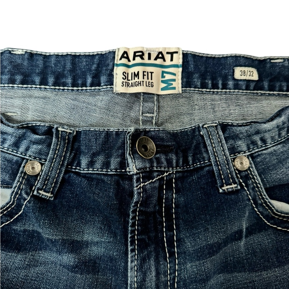 Ariat Men's Slim Fit Straight Jeans - Picture 2 of 7